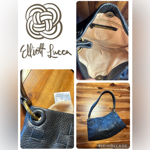 ELLIOT LUCA by SAK Woven black buttery soft leather handbag. - Picture 7 of 7